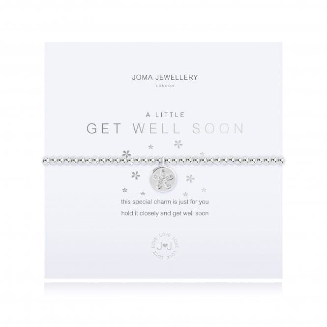 A Little Get Well Soon Silver 17.5cm Stretch Bracelet 4363Joma Jewellery4363