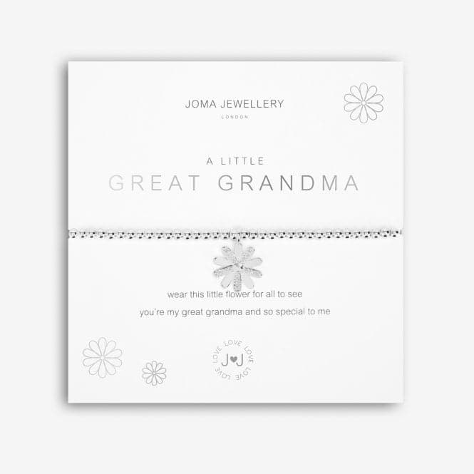 A Little Great Grandma Silver 17.5cm Stretch Bracelet 5224Joma Jewellery5224