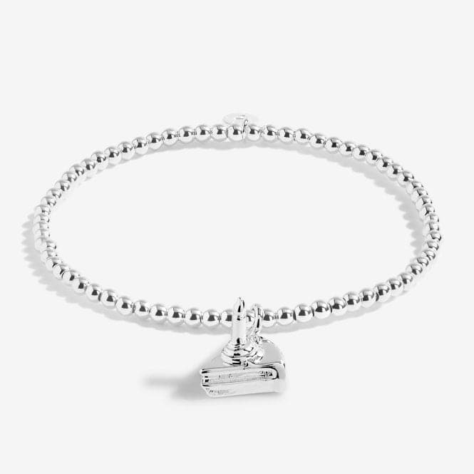 A Little Happiest Of Birthdays Silver 17.5cm Stretch Bracelet 5227Joma Jewellery5227