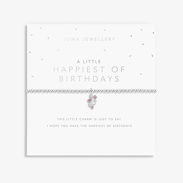 A Little Happiest of Birthdays Silver Plated Bracelet 8149Joma Jewellery8149