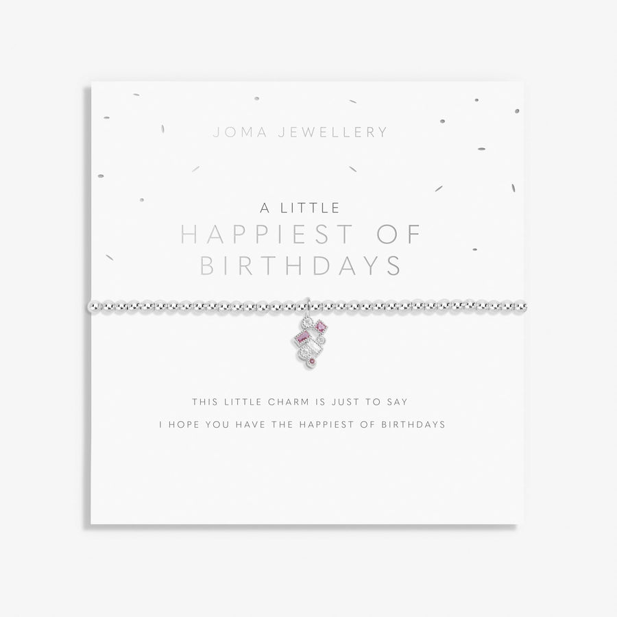 A Little Happiest of Birthdays Silver Plated Bracelet 8149Joma Jewellery8149