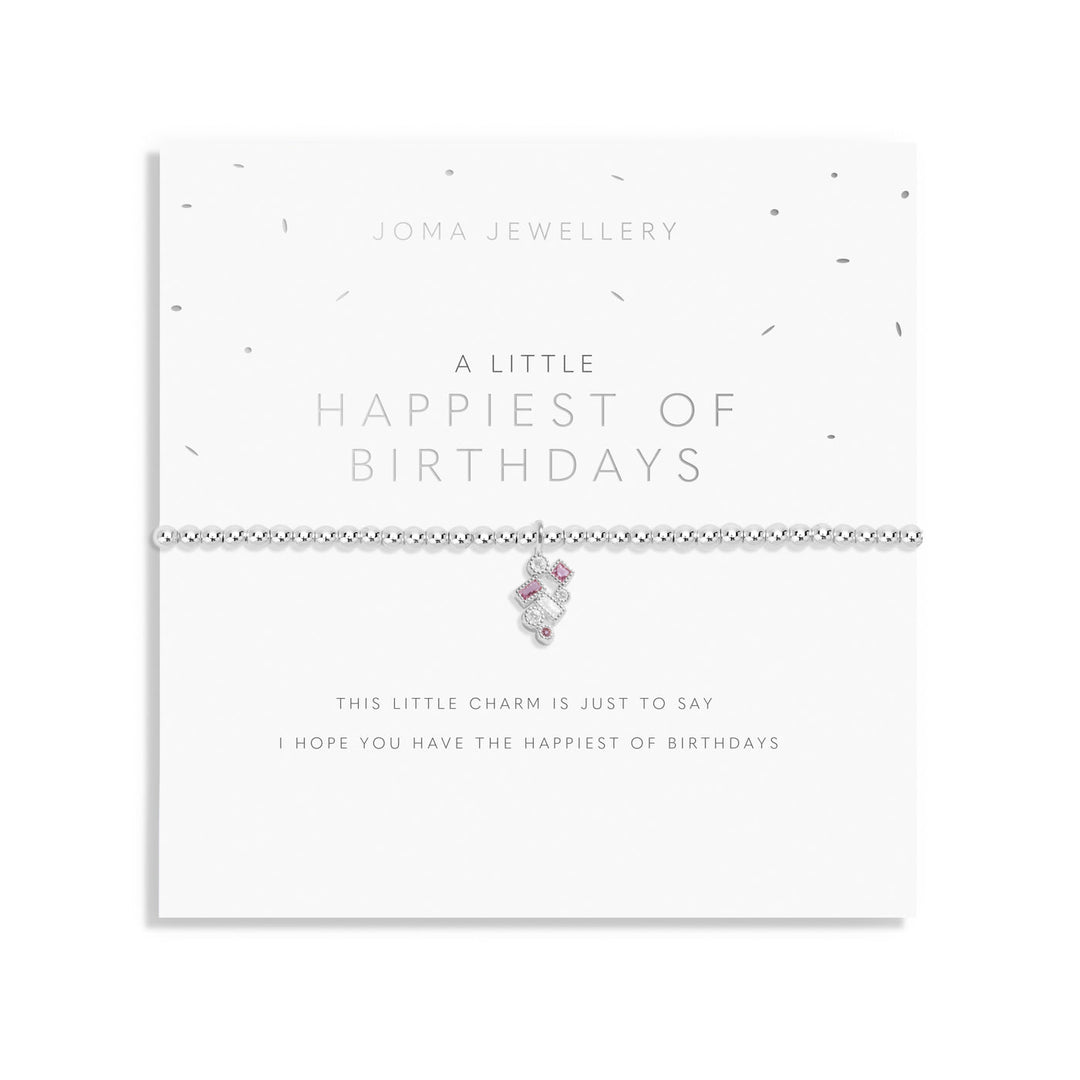 A Little Happiest of Birthdays Silver Plated Bracelet 8149Joma Jewellery8149