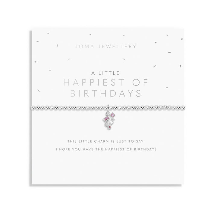 A Little Happiest of Birthdays Silver Plated Bracelet 8149Joma Jewellery8149