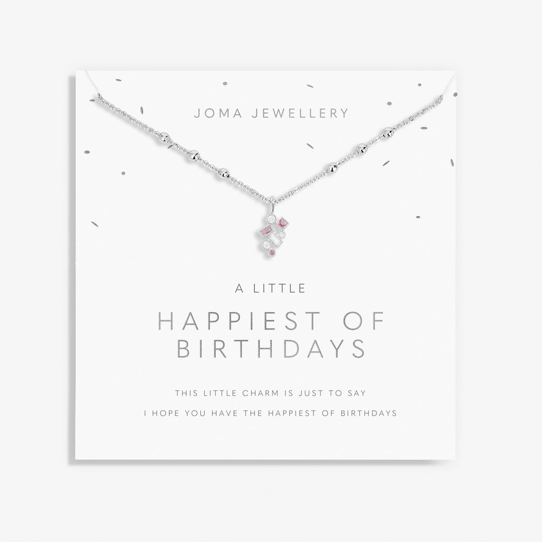 A Little Happiest of Birthdays Silver Plated Necklace 8689Joma Jewellery8689