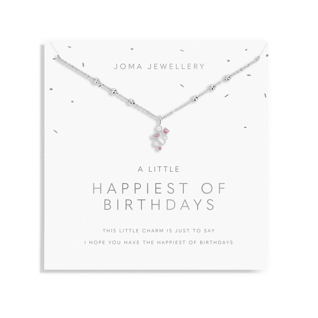 A Little Happiest of Birthdays Silver Plated Necklace 8689Joma Jewellery8689