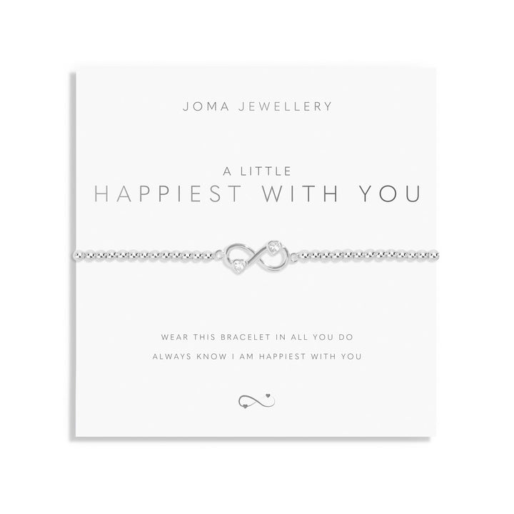 A Little Happiest With You Silver Plated Bracelet 8156Joma Jewellery8156