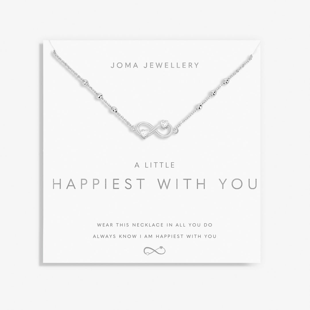 A Little Happiest With You Silver Plated Necklace 8692Joma Jewellery8692