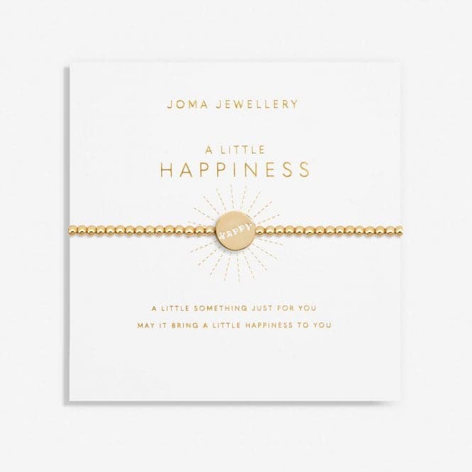 A Little Happiness Gold Plated 17.5cm Stretch Bracelet 6985Joma Jewellery6985