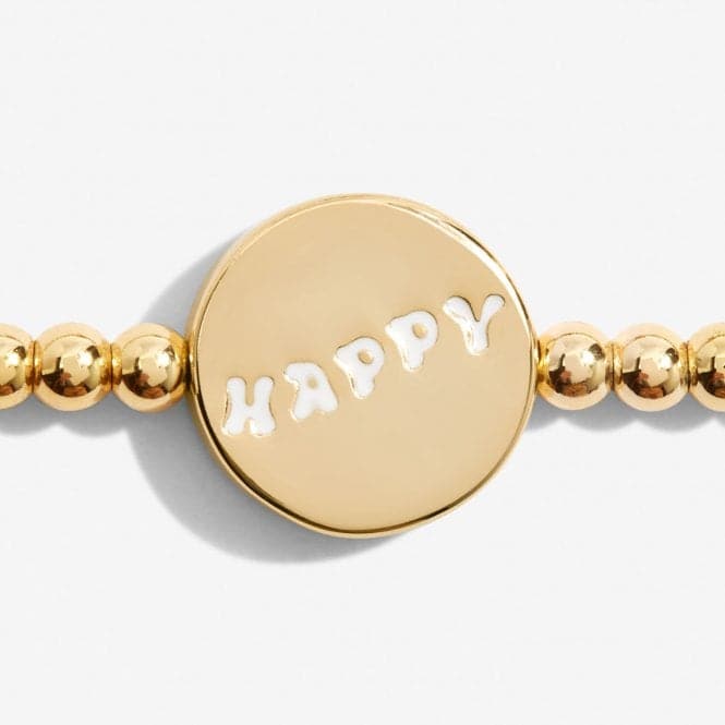 A Little Happiness Gold Plated 17.5cm Stretch Bracelet 6985Joma Jewellery6985