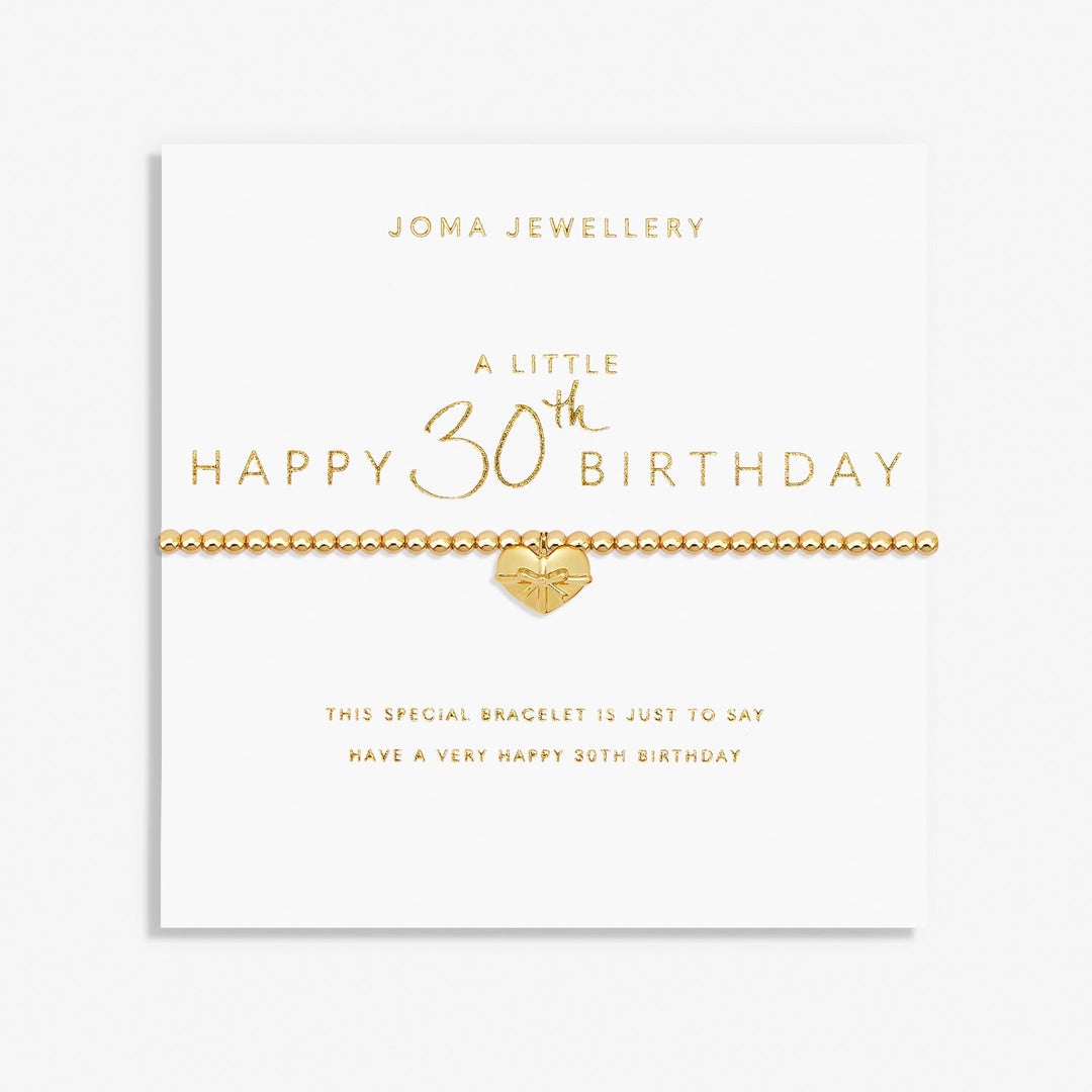 A Little Happy 30th Birthday Gold Plated Bracelet 7582Joma Jewellery7582