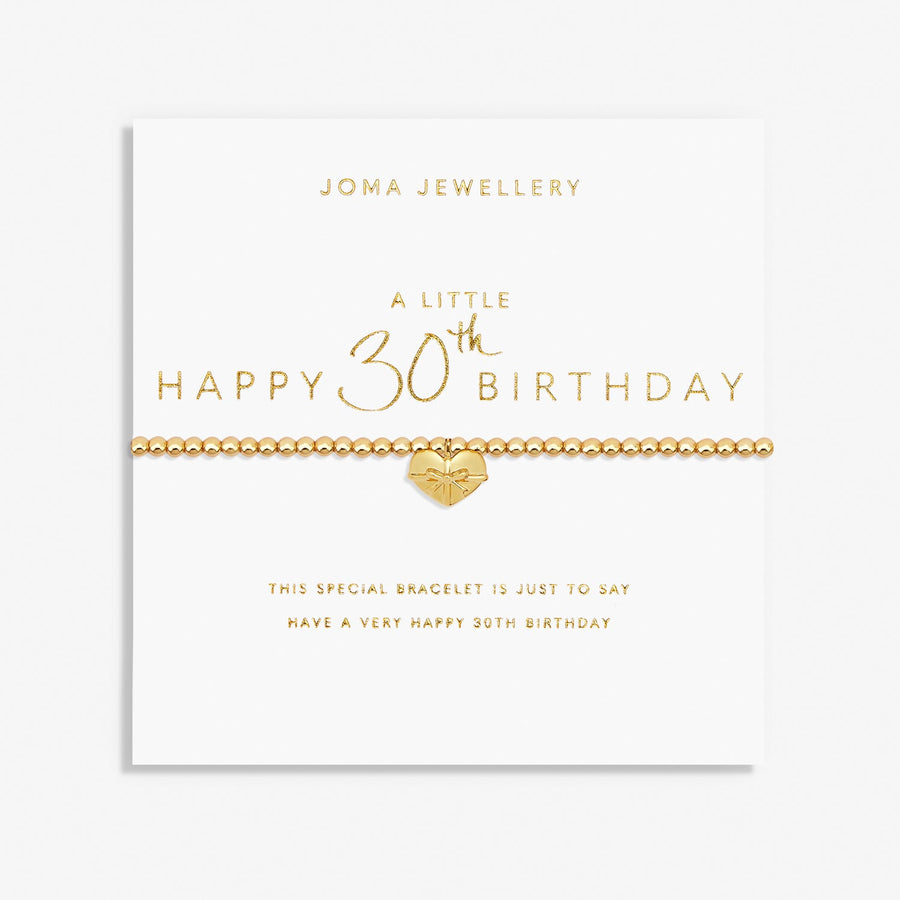 A Little Happy 30th Birthday Gold Plated Bracelet 7582Joma Jewellery7582