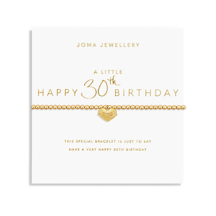 A Little Happy 30th Birthday Gold Plated Bracelet 7582Joma Jewellery7582