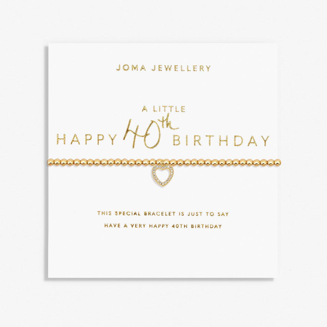 A Little Happy 40th Birthday Gold Plated Bracelet 7583Joma Jewellery7583