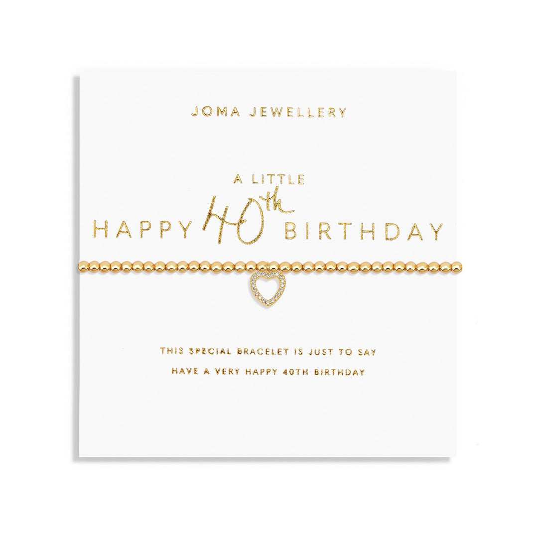 A Little Happy 40th Birthday Gold Plated Bracelet 7583Joma Jewellery7583