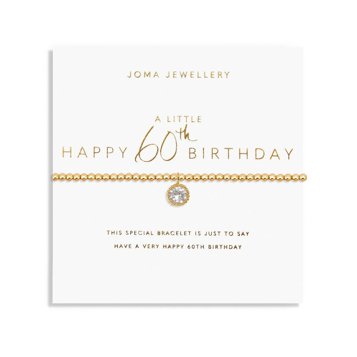 A Little Happy 60th Birthday Gold Plated Bracelet 7585Joma Jewellery7585