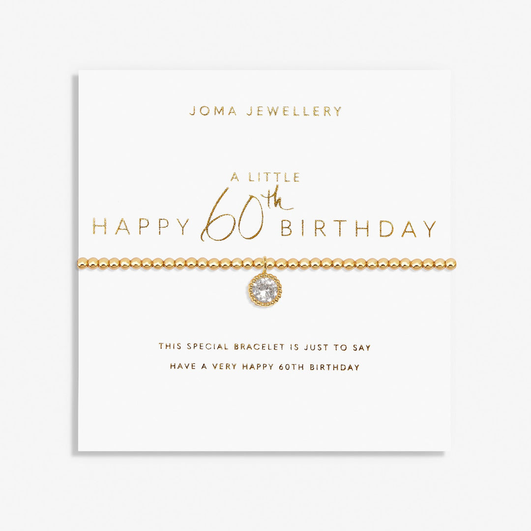 A Little Happy 60th Birthday Gold Plated Bracelet 7585Joma Jewellery7585