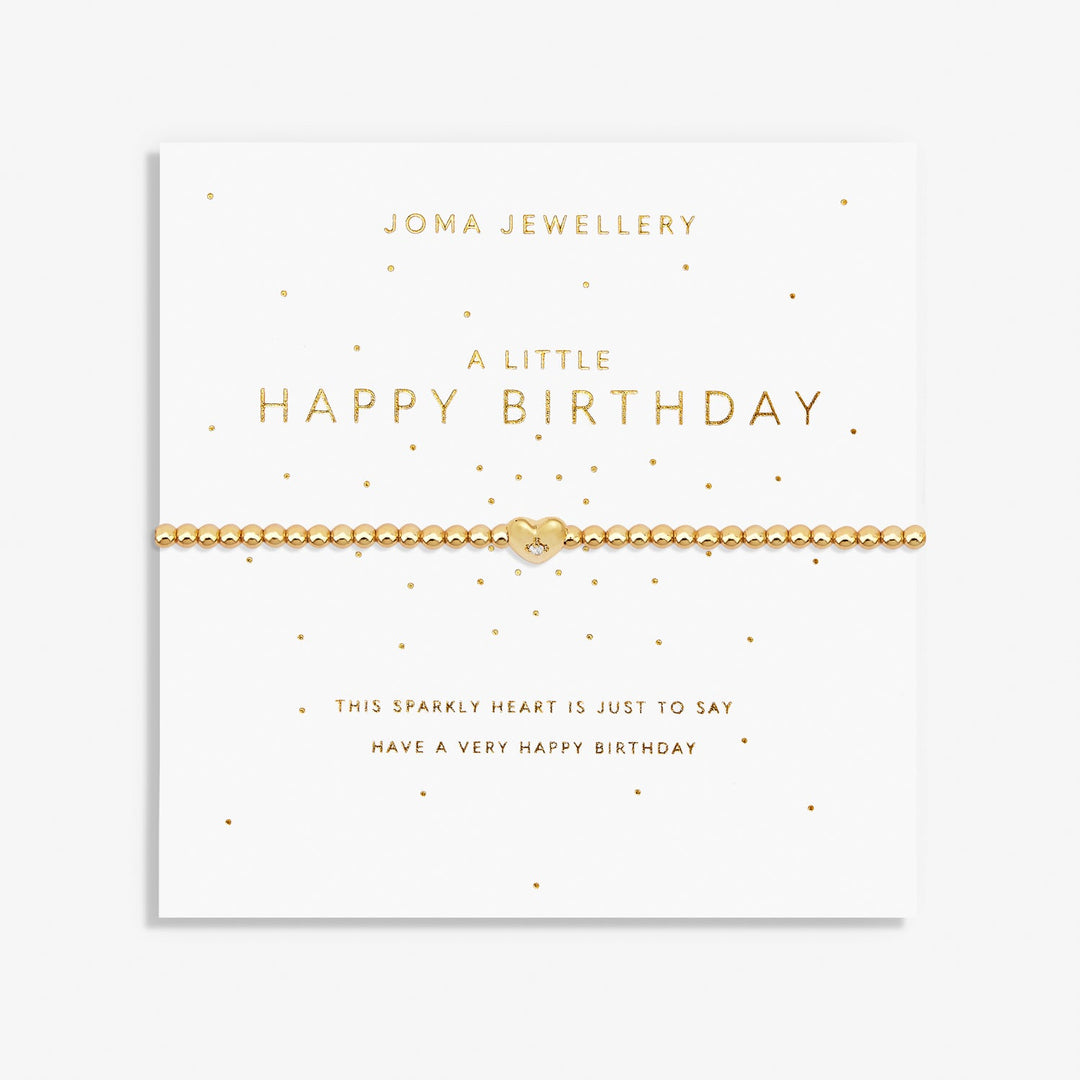 A Little Happy Birthday Gold Plated Bracelet 7579Joma Jewellery7579