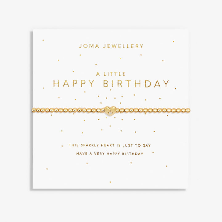 A Little Happy Birthday Gold Plated Bracelet 7579Joma Jewellery7579