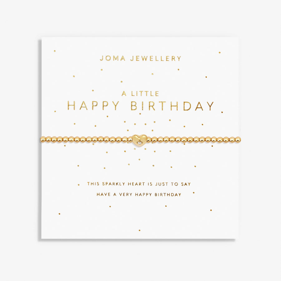 A Little Happy Birthday Gold Plated Bracelet 7579Joma Jewellery7579