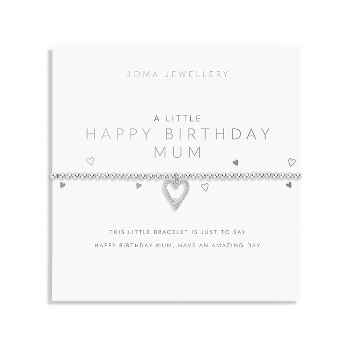 A Little Happy Birthday Mum Silver Plated Bracelet 7405Joma Jewellery7405