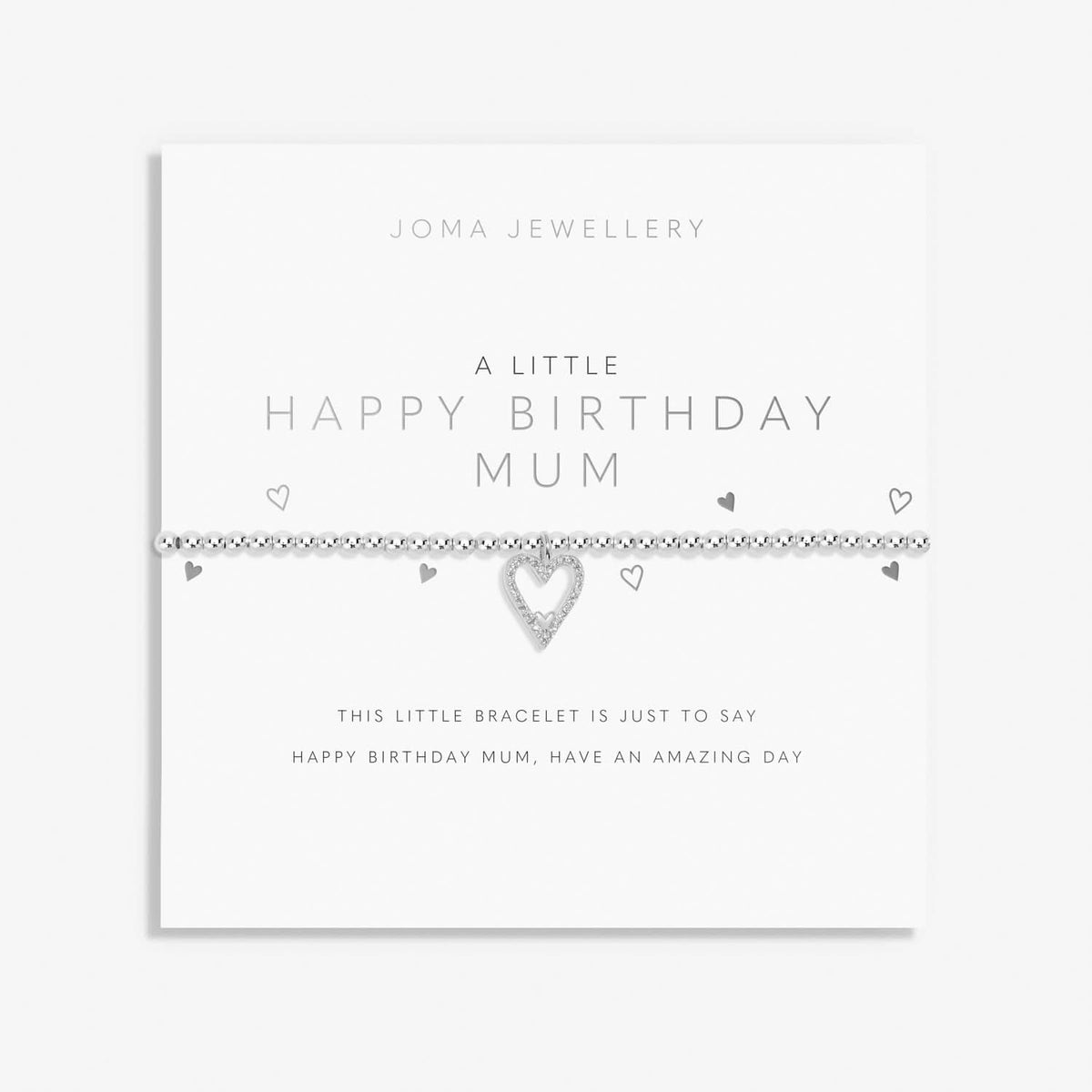 A Little Happy Birthday Mum Silver Plated Bracelet 7405Joma Jewellery7405