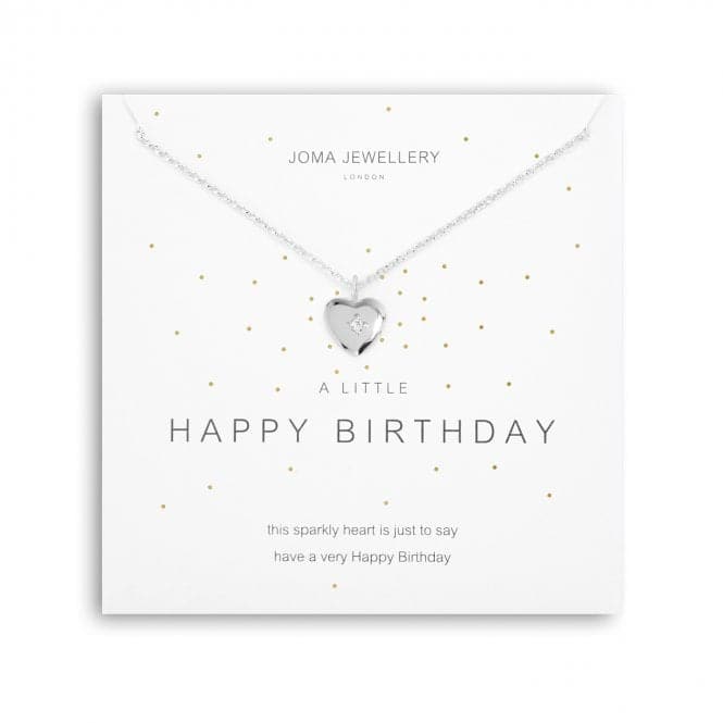 A Little Happy Birthday Silver 46cm + 5cm Extender Necklace 5273Joma Jewellery5273
