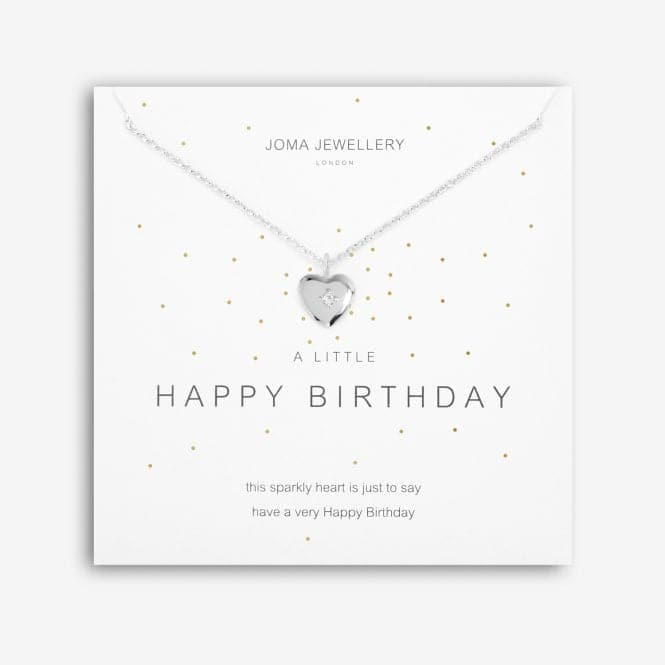 A Little Happy Birthday Silver 46cm + 5cm Extender Necklace 5273Joma Jewellery5273