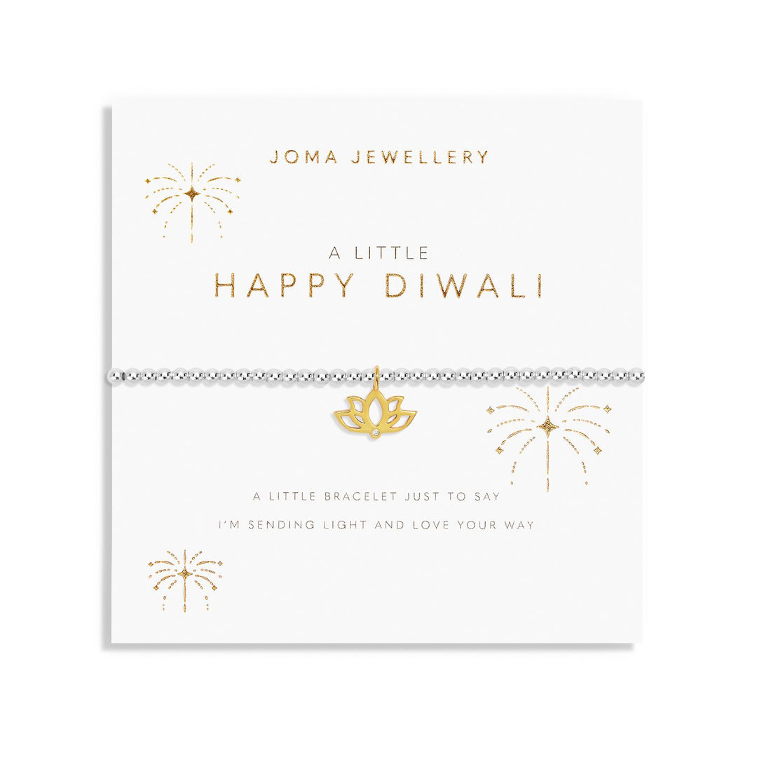 A Little Happy Diwali Silver Gold Plated Bracelet 7627Joma Jewellery7627