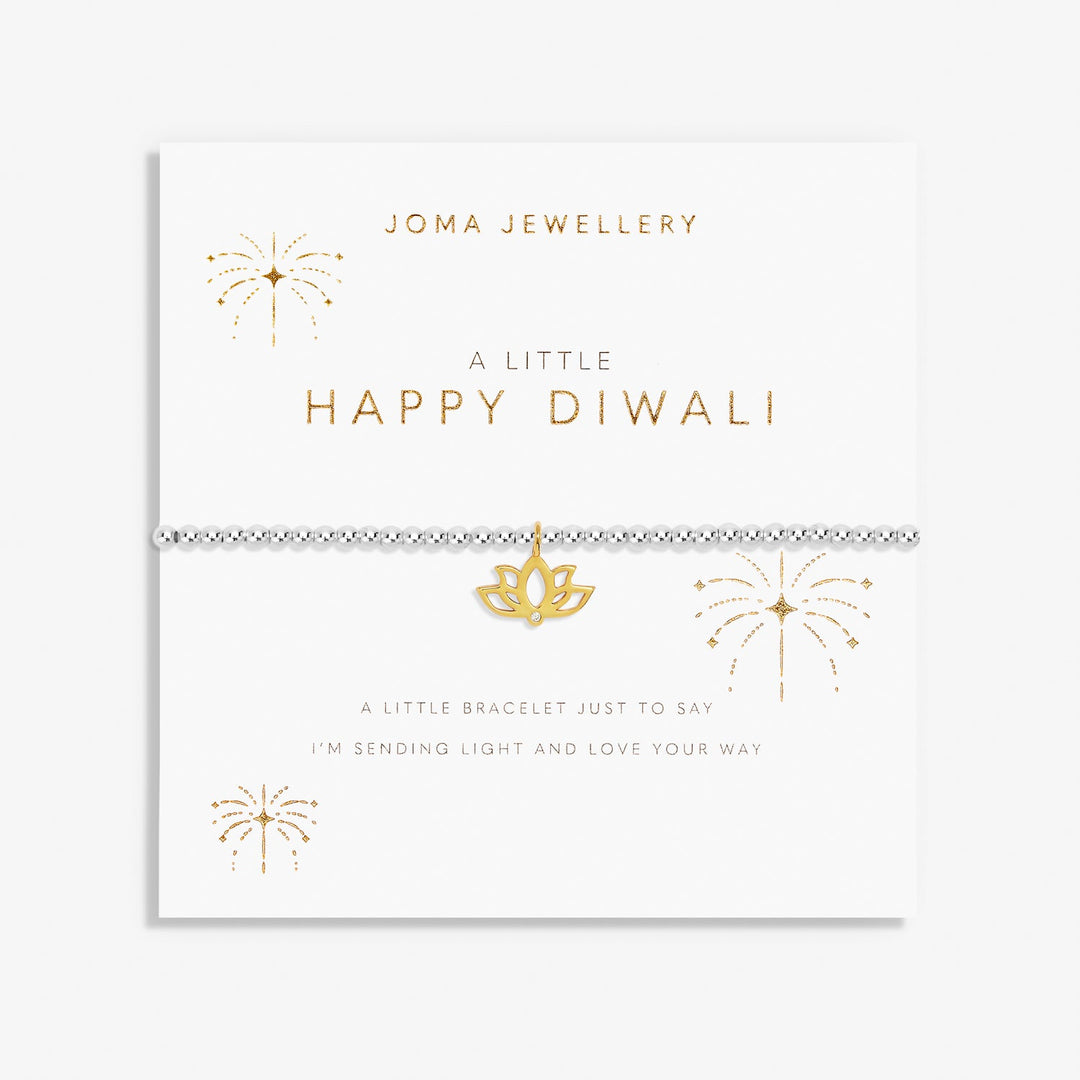 A Little Happy Diwali Silver Gold Plated Bracelet 7627Joma Jewellery7627