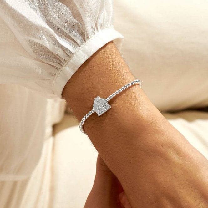A Little Happy First Home Silver Plated 17.5cm Stretch Bracelet 7003Joma Jewellery7003