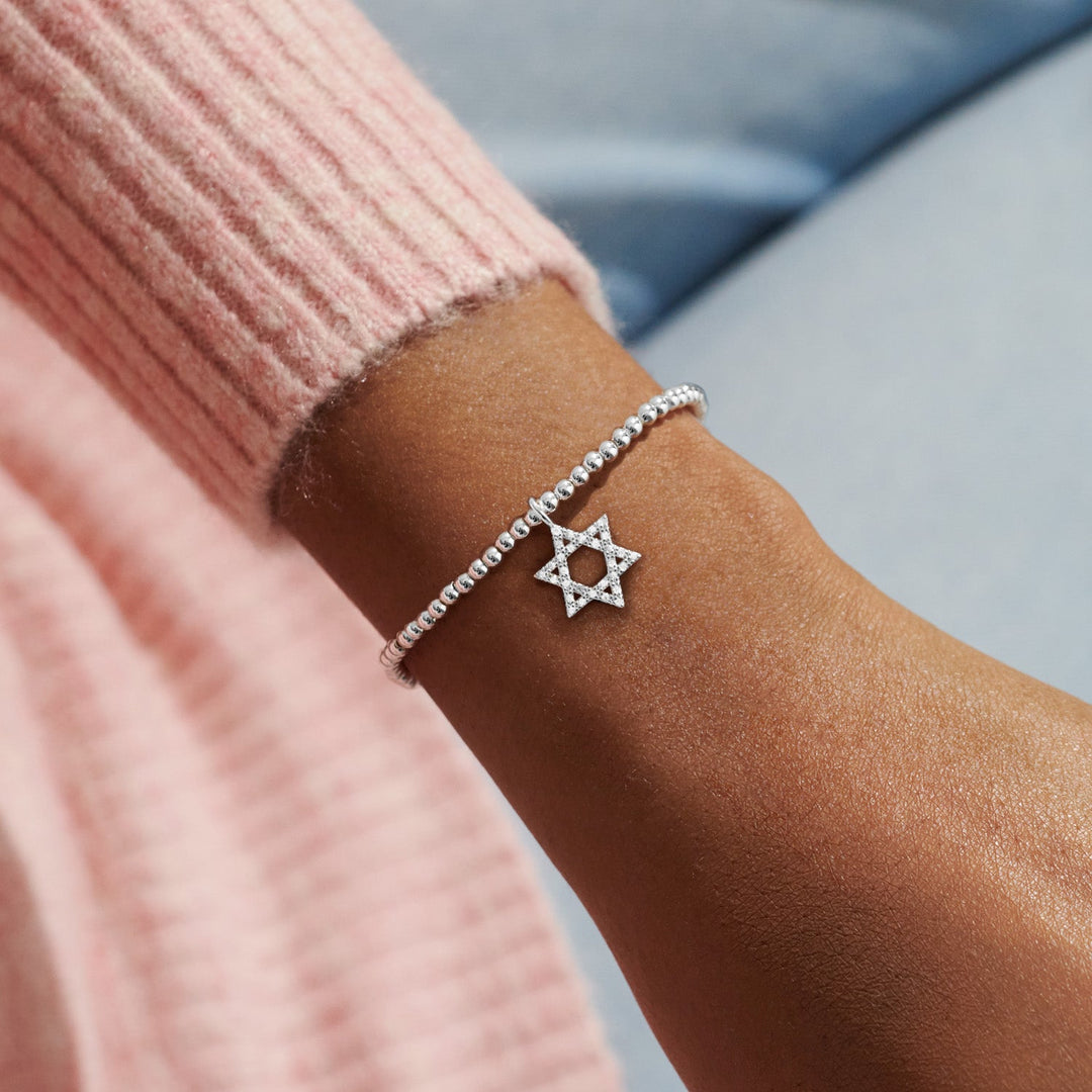 A Little Happy Hanukkah Silver Plated Bracelet 7626Joma Jewellery7626