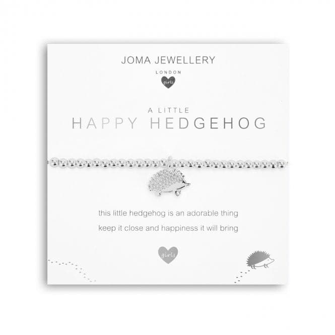 A Little Happy Hedgehog Silver 15.5cm Stretch Bracelet C553Joma JewelleryC553