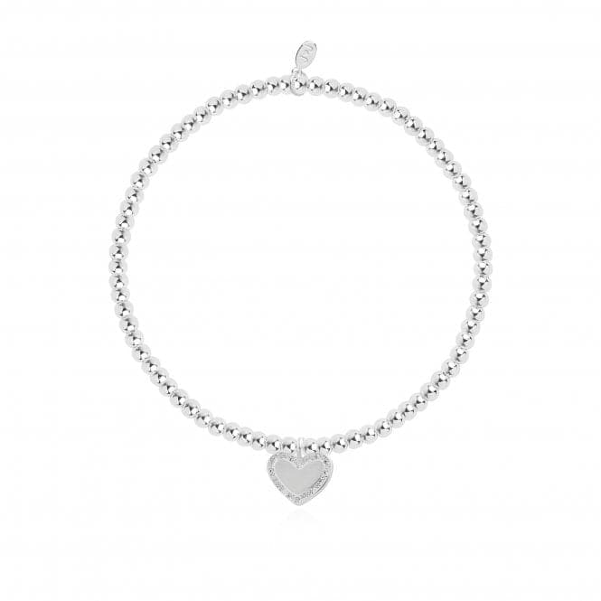 A Little Happy Mothers Day Silver 17.5cm Stretch Bracelet 4315Joma Jewellery4315
