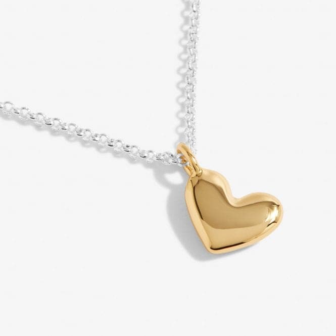 A Little 'Heart Of Gold' Silver 46cm + 5cm Extender Necklace 5281Joma Jewellery5281