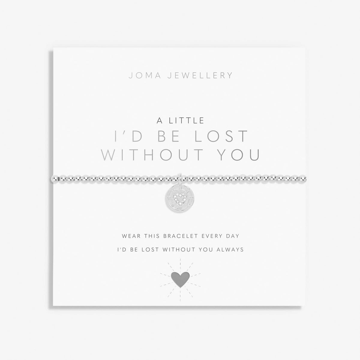 A Little Id Be Lost Without You Silver Plated Bracelet 7401Joma Jewellery7401