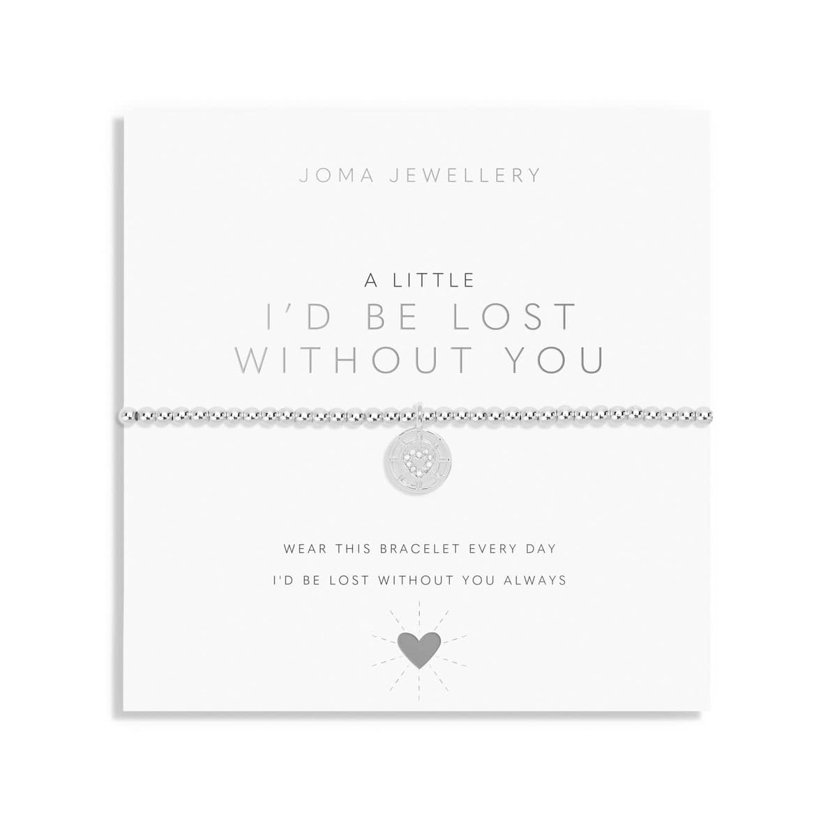A Little Id Be Lost Without You Silver Plated Bracelet 7401Joma Jewellery7401