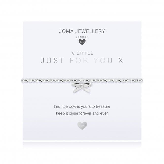 A Little Just For You X Silver 15.5cm Stretch Bracelet C484Joma JewelleryC484