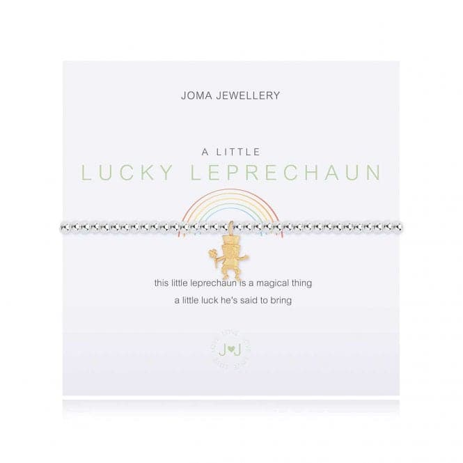 A Little Leprechaun Silver And Yellow Gold 17.5cm Stretch Bracelet 3997Joma Jewellery3997