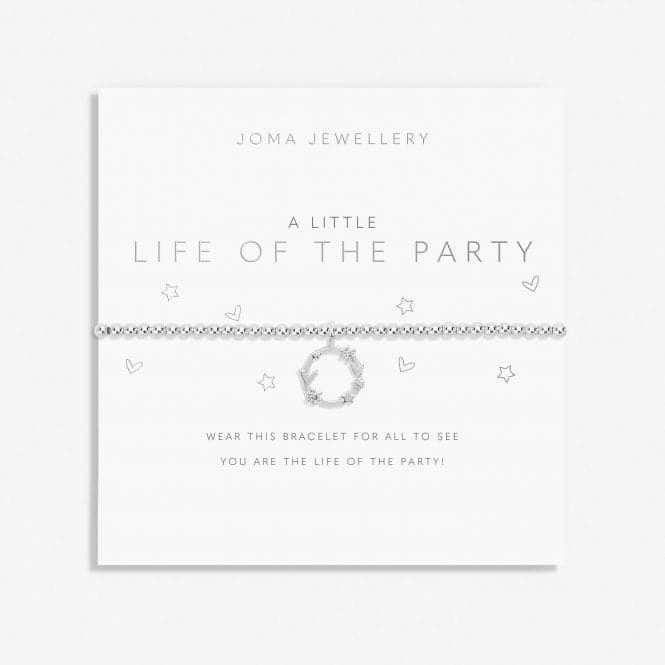 A Little Life Of the Party Silver Plated 17.5cm Stretch Bracelet 7001Joma Jewellery7001