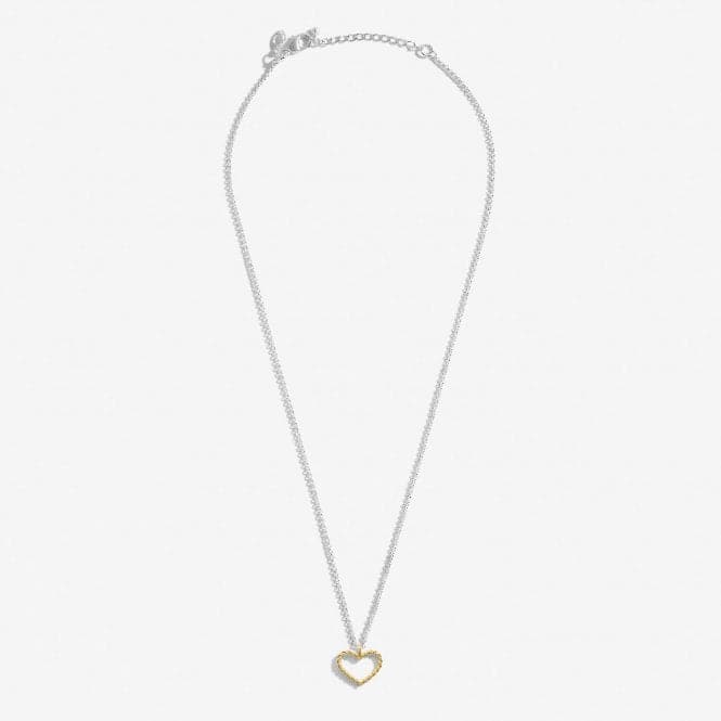 A Little Love Strength Silver Gold Plated 46cm + 5cm Necklace 6835Joma Jewellery6835