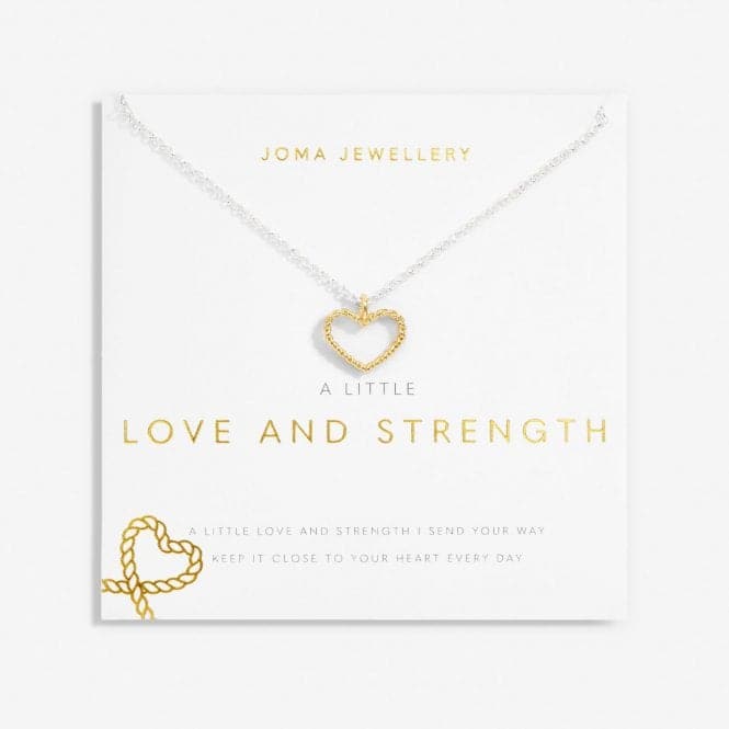 A Little Love Strength Silver Gold Plated 46cm + 5cm Necklace 6835Joma Jewellery6835