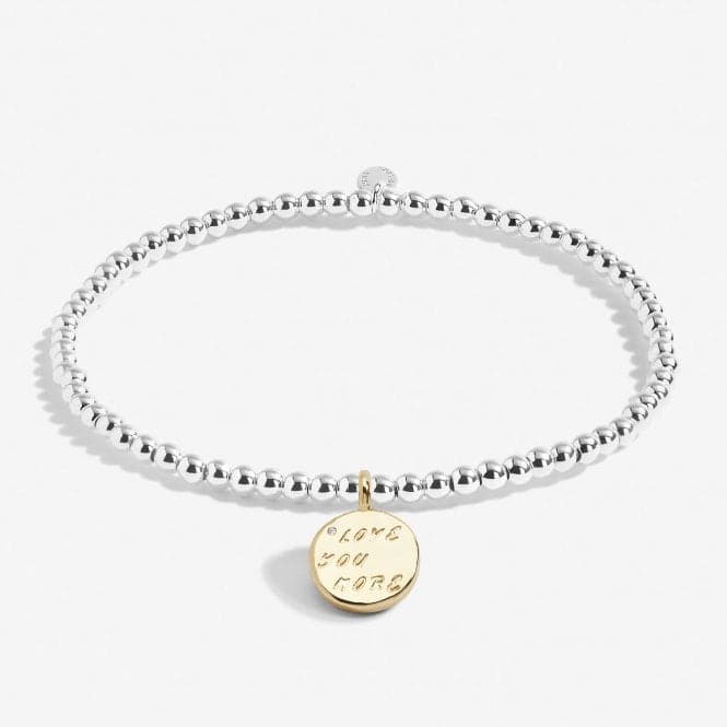 A Little Love You More Silver Gold Plated 17.5cm Stretch Bracelet 6999Joma Jewellery6999