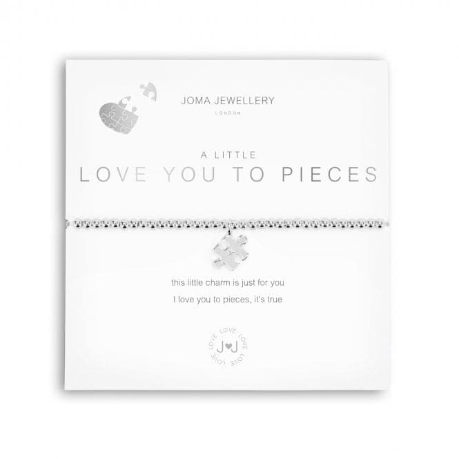 A Little Love You To Pieces Silver 17.5cm Stretch Bracelet 5233Joma Jewellery5233