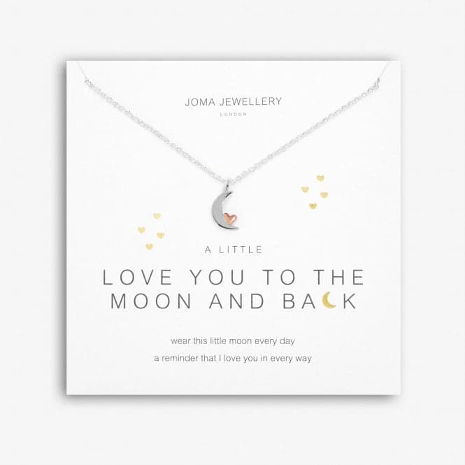 A Little 'Love You To The Moon And Back' Silver 46cm + 5cm Extender Necklace 5280Joma Jewellery5280