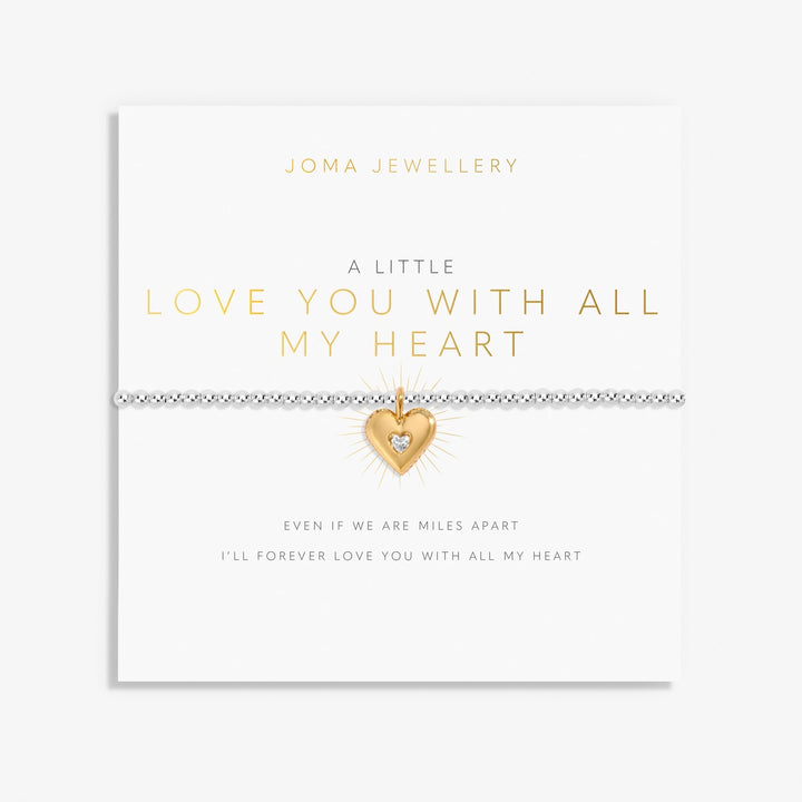 A Little Love You With All My Heart Silver Plated Bracelet 8164Joma Jewellery8164