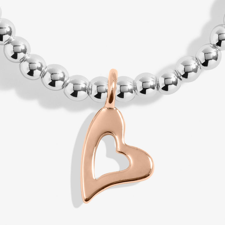 A Little Lucky To Have A Friend Like You Silver Rose Gold Plated Bracelet 7415Joma Jewellery7415