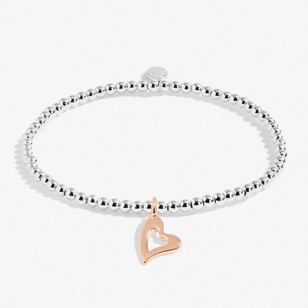 A Little Lucky To Have A Friend Like You Silver Rose Gold Plated Bracelet 7415Joma Jewellery7415