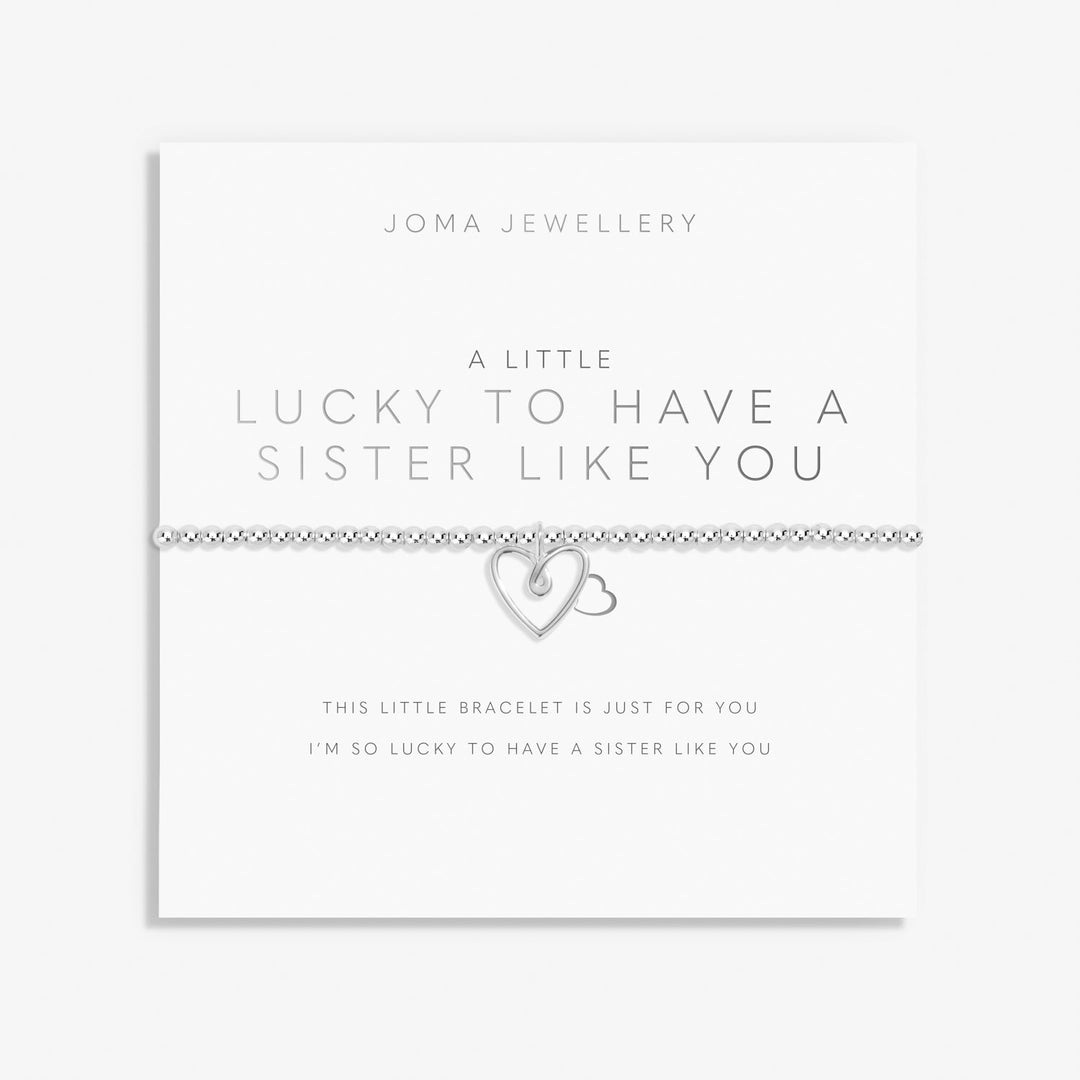 A Little Lucky To Have A Sister Like You Silver Plated Bracelet 8163Joma Jewellery8163