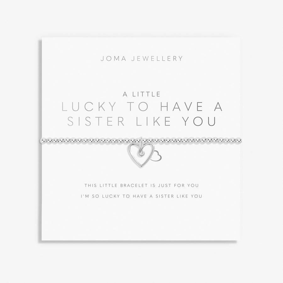 A Little Lucky To Have A Sister Like You Silver Plated Bracelet 8163Joma Jewellery8163