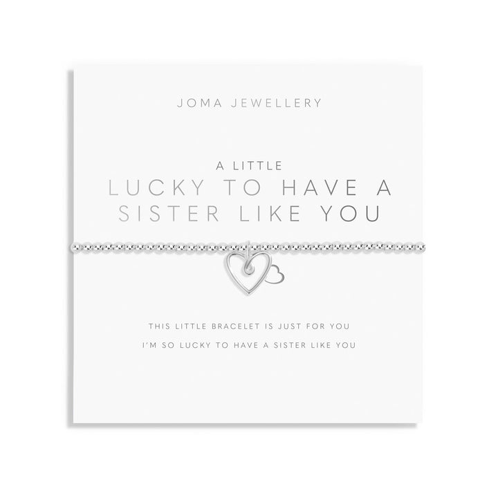 A Little Lucky To Have A Sister Like You Silver Plated Bracelet 8163Joma Jewellery8163